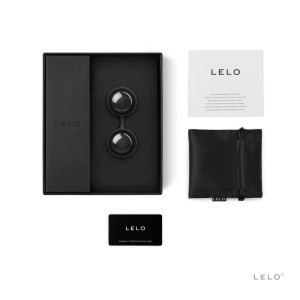 Вагінальні кульки LELO Luna Beads Noir Black, зміщений центр ваги, діаметр 2,9 см, 2х37 г. Photo 2