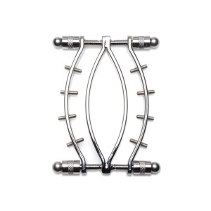 Затискач для статевих губ Master Series Spread'Em Poker Vagina Clamp with Adjustable Pressure Screws. Photo 2