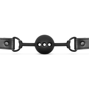 Кляп Bedroom Fantasies Ball Gag Breathable Silicone - Black. Photo 3