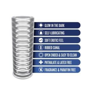 Мастурбатор Rize by Blush - Ribz Glow in the Dark Masturbator - Clear. Photo 2