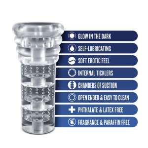 Мастурбатор Rize by Blush - Luz Glow in the Dark Masturbator - Clear. Photo 2