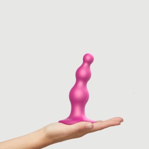 Насадка для страпона Strap-On-Me Dildo Plug Beads Framboise Metallic S. Photo 2