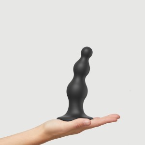 Насадка для страпона Strap-On-Me Dildo Plug Beads Black M. Photo 2