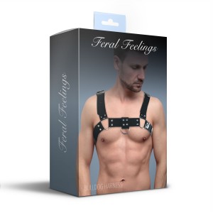 Чоловіча портупея на груди Feral Feelings - Bulldog Harness Black. Photo 3