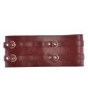 Шкіряний пояс для бондажу Liebe Seele Wine Red Waist Cuff L Size